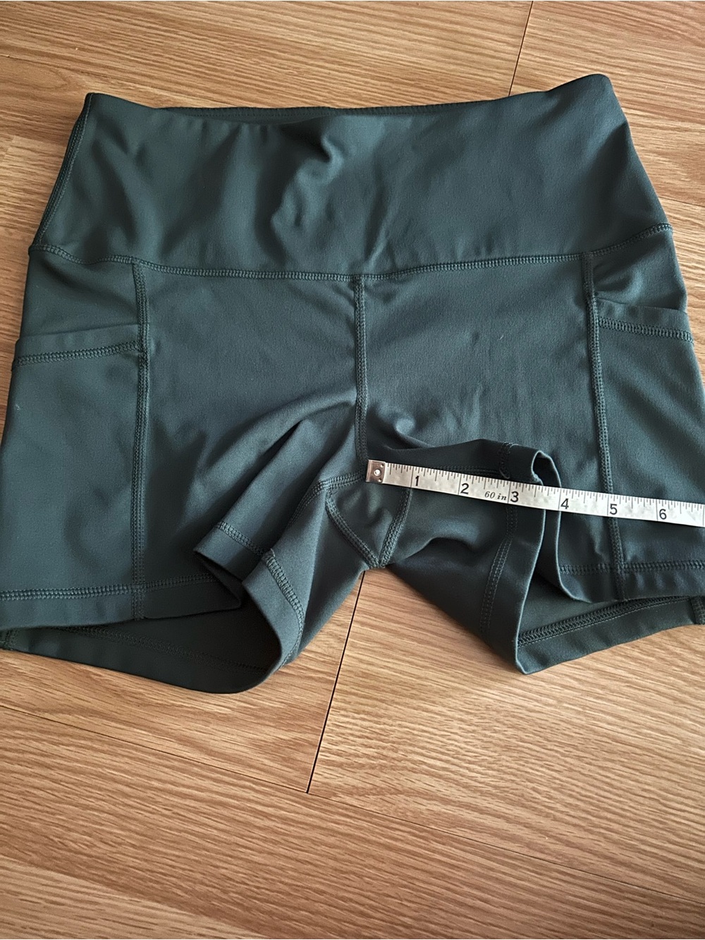Yogalicious Dark Green Athletic Shorts Medium - Picture 5 of 7